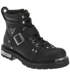 HARLEY-DAVIDSON CALZADO Para Hombre Hebilla de Freno Cuero Negro Botas de Motocicleta D91684