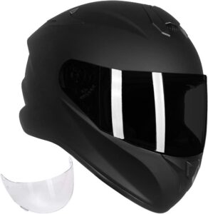 ILM Casco de motocicleta de cara completa con rejillas de ventilación